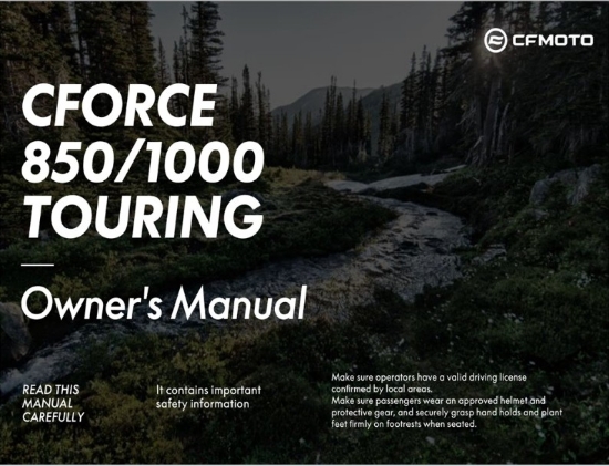 Picture of OWNERS MANUAL CFMOTO 850/1000 2025
