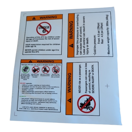 Bild på WARNING STICKER